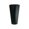 Ghiveci decorativ de flori, Prosperplast, Matuba, inalt, rotund, negru, 40x78 cm