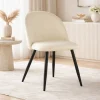 Scaun bucatarie/living, Artool, Bello, catifea bej, picioare metal negru, 46x42.5x76.5 cm