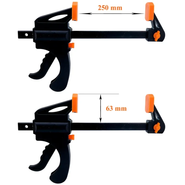 Menghina rapida, clema fixare, presa manuala 250 x 63 mm