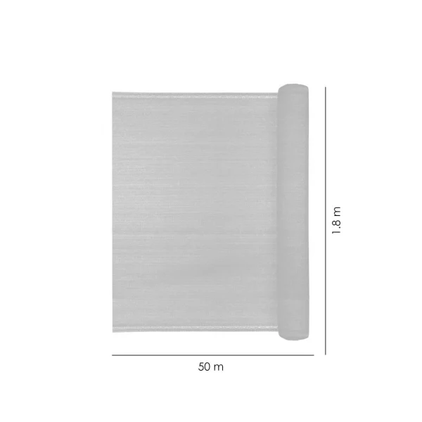 Plasa de umbrire, HDPE, 80 g/mp, grad de umbrire 80%, verde, 50x1.8 m