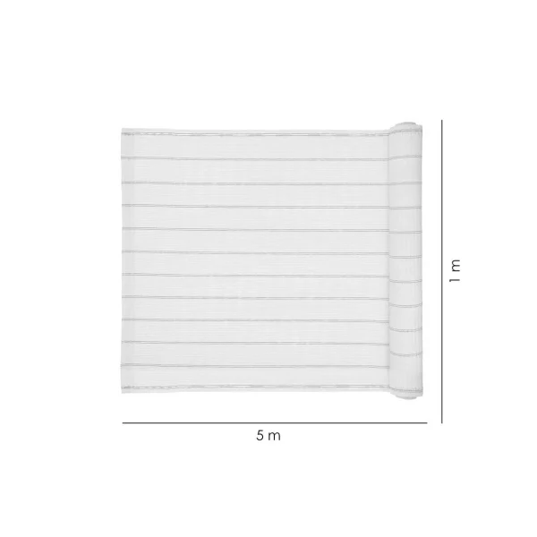 Paravan pentru balcon, terasa, gard, bej, 185 g/m2, UV, 5x1 m