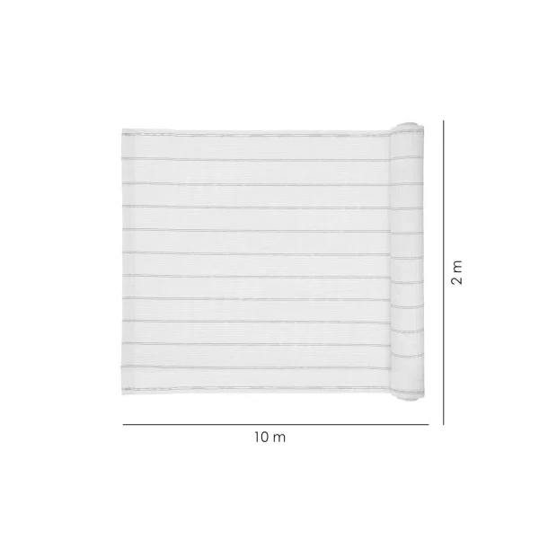 Paravan pentru balcon, terasa, gard, bej, 185 g/m2, UV, 10x2 m