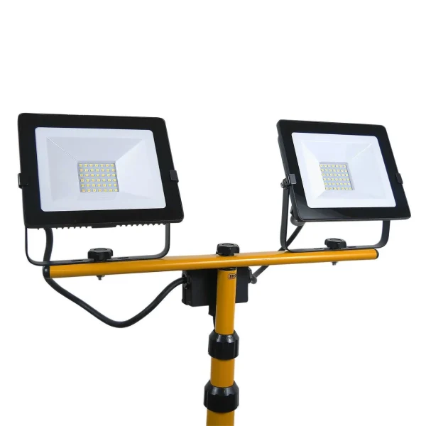 Proiector lucru, LED SMD, cu trepied, 2x30 W, 2x2400 lm, IP65, Strend Pro