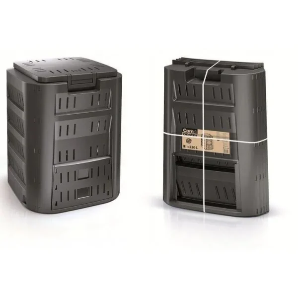 Compostor de gradina, 220 L, negru, rezistent la inghet, Compogreen