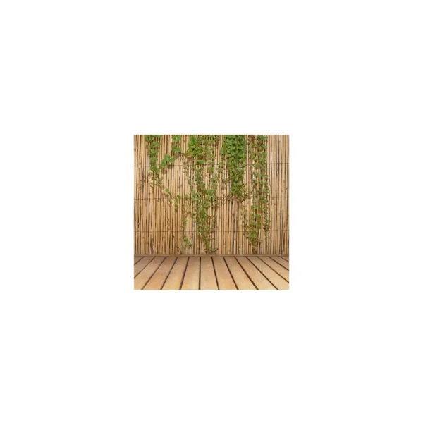 Gard/paravan din bambus natural, 5x1.5 m, sarma zincata