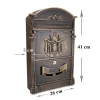 Cutie postala, aluminiu, bronz antic, 25.5x9x41 cm