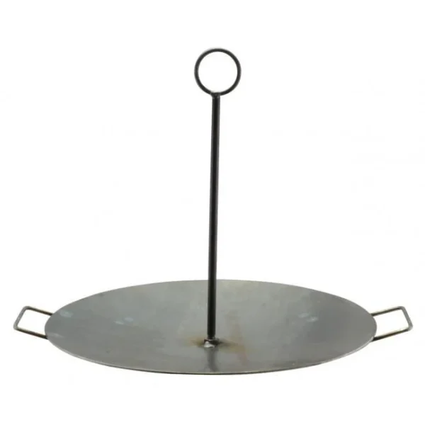 Disc pentru gratar, metalic, cu picioare si agatator, 40.5x32 cm, Perfect Home 