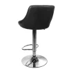 Scaun de bucatarie/bar, Artool, Kast, rotativ, piele ecologica neagra, picior metal argintiu, 45.5x48.5x85-105 cm