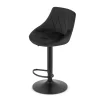 Scaun de bucatarie/bar, Artool, Kast, rotativ, catifea neagra, picior metal negru, 45.5x49x105 cm
