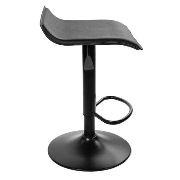 Scaun de bucatarie/bar, Artool, Fort, rotativ, piele ecologica neagra, picior metal negru, 38x39x84 cm