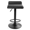 Scaun de bucatarie/bar, Artool, Fort, rotativ, piele ecologica neagra, picior metal negru, 38x39x84 cm