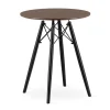 Masa stil scandinav, Artool, rotund, MDF si lemn, maro rustic, 60x73 cm