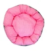Culcus pentru caine/pisica, model buline, roz, 67 cm