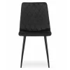 Scaun bucatarie/living, Artool, Turin, catifea neagra, picioare metal negru, 44.5x53x88.5 cm