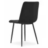 Scaun bucatarie/living, Artool, Turin, catifea neagra, picioare metal negru, 44.5x53x88.5 cm