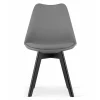 Scaun bucatarie/living, Artool, Mark, PP grafit, picioare negre, 49x55.5x82.5 cm