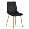 Scaun bucatarie/living, Artool, Libra, catifea, metal, negru, 45x54x86.5 cm