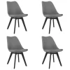Set 4 scaune bucatarie/living, Artool, Mark, PP grafit, picioare negre, 49x55.5x82.5 cm