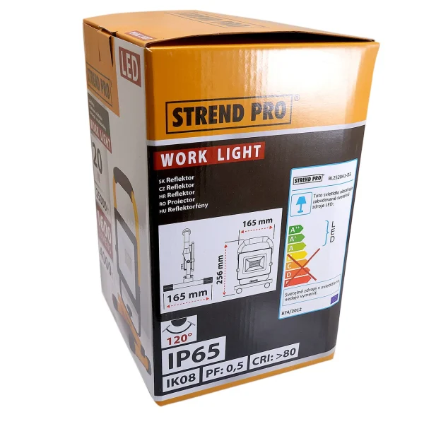 Proiector lucru, LED SMD, cu stativ, 20 W, 1600 lm, IP65, Strend Pro