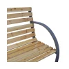Banca de gradina din lemn impregnat si lacuit sub presiune, structura metalica tratata cu pulbere anticoroziva, 125x55x75 cm, Everild