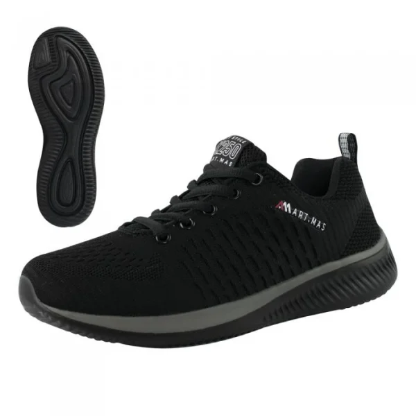 Pantofi casual, textil, talpa spuma Eva, negru si gri, marime 42, ART.MAS
