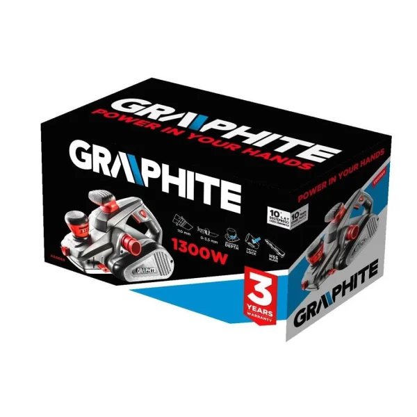 Rindea electrica profesionala Graphite 59G680 pentru tamplarie, 1300 W, 110 mm