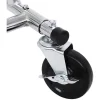 Suport mobil cu roti pentru haine, Songmics, reglabil, metal, argintiu, max 110 kg, 129x55x148 cm