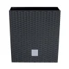 Ghiveci de flori, Prosperplast, Rato Low, patrat, 32 L, imitatie ratan, antracit, 32x32x32.5 cm