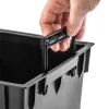 Ghiveci de flori, Prosperplast, Rato Low, patrat, 32 L, imitatie ratan, antracit, 32x32x32.5 cm