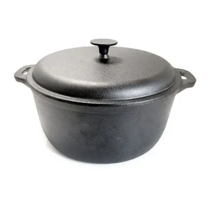 Oala de fonta cu capac, 7 L, Perfect Home
