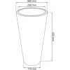 Ghiveci de flori MATUBA slim, 30x55 cm, alb, Prosperplast