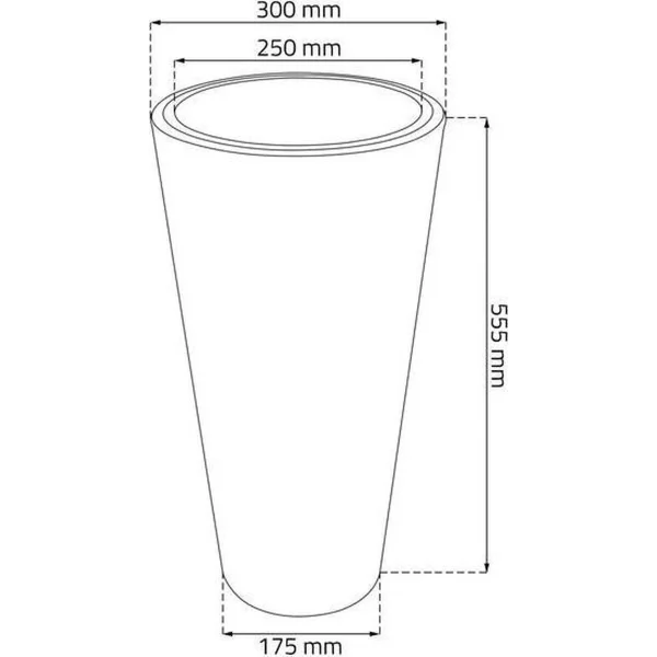 Ghiveci de flori MATUBA slim, 30x55 cm, alb, Prosperplast