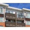 Paravan pentru balcon, terasa, gard, UV, 800 g/m2, maro, negru, 3x0.9 m
