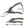 Foarfeca gradina, tip bypass, varf ascutit, teflon, otel japonez SK5, 21 cm, Richmann Exclusive 
