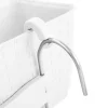 Jardiniera decorativa, Prosperplast, imitatie ratan, suport, alba, 49.2x17.2x17.4 cm, Old