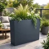 Jardiniera decorativa, antracit, 58x18x49.8 cm, Urbi Case Old