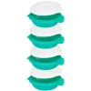 Caserola alimente, plastic, etansa, verde, 4 compartimente, 4x1 L, 22.4x20.5x29.5 cm, MagicHome