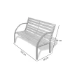 Banca de gradina din lemn impregnat si lacuit sub presiune, structura metalica tratata cu pulbere anticoroziva, 125x55x75 cm, Everild