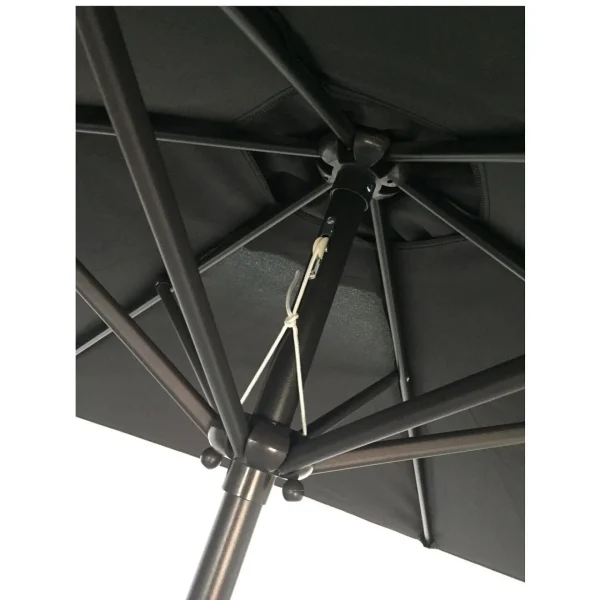Umbrela plaja, cu manivela, gri antracit, 230 cm, Zoe