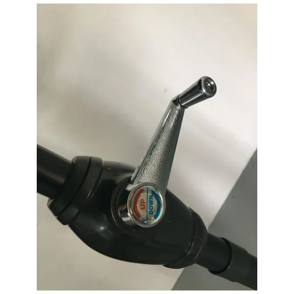 Umbrela plaja, cu manivela, gri antracit, 230 cm, Zoe