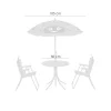 Set mobilier gradina/terasa pentru copii, pliabil, rosu, model buburuza, 1 masa cu umbrela, 2 scaune, Melisenda