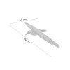 Decoratiune gradina, plastic, corb zburator, 80x45x11 cm