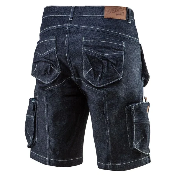 Pantaloni scurti de lucru tip blugi, model Denim, marimea XXL/56, NEO