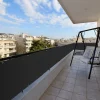 Paravan pentru balcon, terasa, gard, UV, 800 g/m2, maro, negru, 3x0.9 m