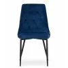 Scaun bucatarie/living, Artool, Imola, catifea bleumarin, picioare metal negru, 48.5x61x93.5 cm