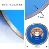 Disc diamantat continuu, ceramica, taiere umeda, 115 mm/22.23 mm, Richmann
