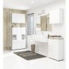 Dulap baie, placa laminata, 2 rafturi, alb, 30x30x82 cm