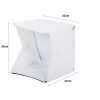 Mini studio foto, Verk Group, tip cort, 20 LED-uri, cu husa, USB, alb, 22x24x24 cm