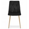 Set 4 scaune bucatarie/living, Artool, Libra, catifea neagra, picioare metal natur, 45x54x86.5 cm