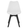 Set 4 scaune bucatarie/living, Artool, Mark, PP alb, picioare negre, 49x55.5x82.5 cm